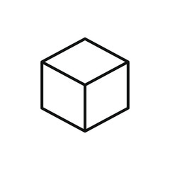 single icon of a cube vector illustration