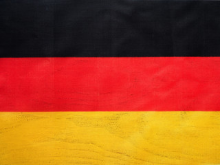 German Flag. Beautiful greeting card. Close-up, view from above. National holiday concept. Congratulations for family, relatives, friends and colleagues
