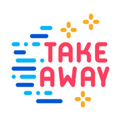 take away icon vector. take away sign. color symbol illustration