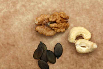 Walnuss Cashew und Kürbiskerne