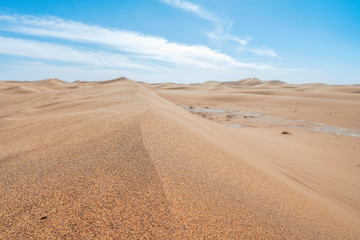 Beautiful landscape of sand dunes on  Sahara Desert, Africa
