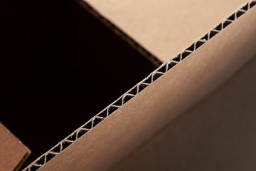 Detail of cardboard box
