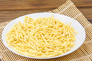 delicious Spaghetti pasta with prawns on  plate
