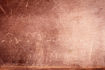 Scratched dirty dusty copper plate texture, old metal background