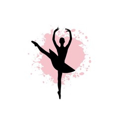 Obraz na płótnie Canvas Ballerina icon isolated on white background