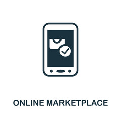 Market App icon. Simple illustration from e-commerce collection. Creative Market App icon for web design, templates, infographics and more