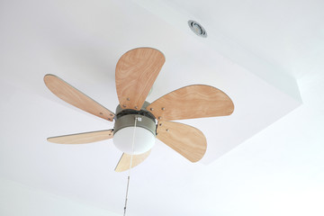 Fototapeta Electric ceiling fan with lamp obraz