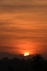 sunset in the mountains