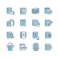 Set of book vector icons