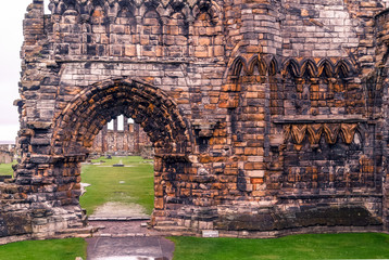 St Andrews, Fife, Scotland / United Kingdom - September 5, 2014: Ruins of St Andrews Cathedral main entrance