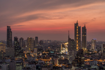Fototapeta na wymiar Bangkok at sunset