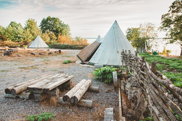 a tourist camp and active recreation with tents © Anna