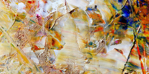 Colorful abstract background wallpaper. Modern motif visual art.  Mixtures of oil paint. Trendy...