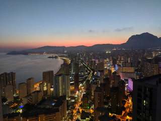 Obraz premium Alicante ,the night in Benidorm
