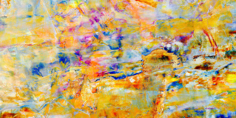Colorful abstract background wallpaper. Modern motif visual art.  Mixtures of oil paint. Trendy...