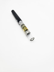 Vape Pen. Cannabis oil vape pen cartridges. Alternative method of smoking the THC extracted from marijuana plants.