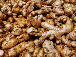 Lots of ginger in the market.