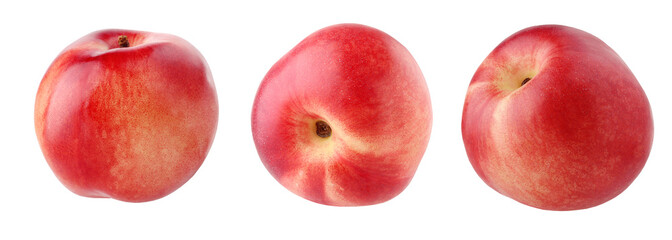 Nectarines isolated on white background.
