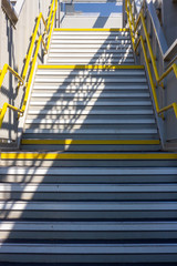 Empty stairway in a London train station