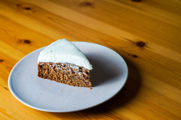 Applesauce cake with honey cream cheese frosting