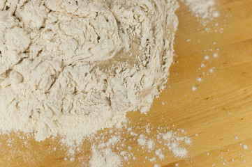bread starter. Close up shot of bread dough texture. Air Bubbles from fermentation.