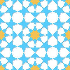Blue abstract geometrical seamless pattern
