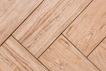 Fototapeta premium Sample, wooden planks table or floor background, texture of the pattern of the board, hardwood closeup