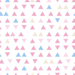 Triangles colorful pastel vector isolated seamless pattern