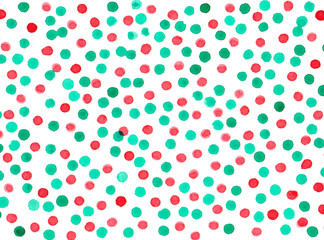 Fototapeta na wymiar watercolor pattern of multicolored dots