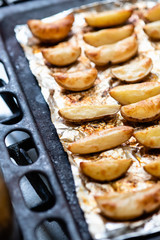 Potatoes baked in the oven