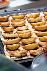 Potatoes baked in the oven