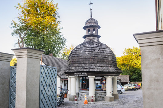 Well in Discalced Carmelites Monastery in Czerna, small village in Lesser Poland region, Poland
