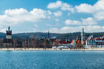 Widok na Sopot od strony morza