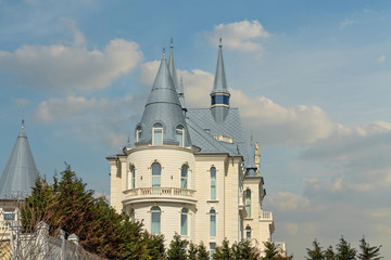 Castle architecture, Odessa, Ukraine, Yacht club building.