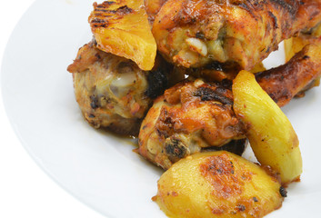 grilled chicken breast with potatoes