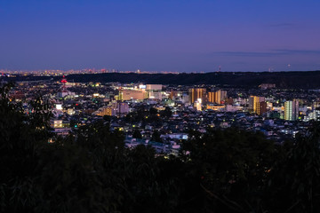 飯能市 天覧山からの眺め 夕暮れ