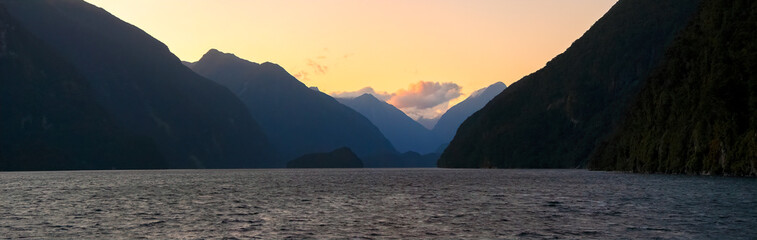 Sunrise, Doubtful Sound, South Island, New Zealand