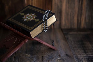 .holy quran on the lectern. .islamic and ramadan concept