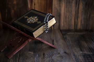 .holy quran on the lectern. .islamic and ramadan concept