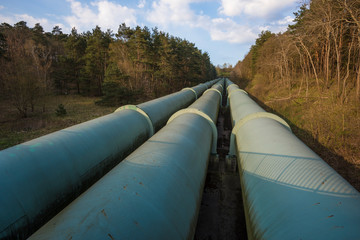 Pipelines of a hydro electric power plant.