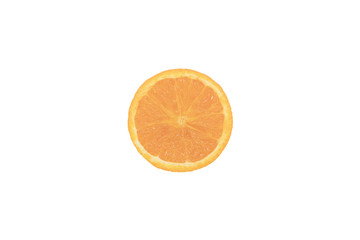 orange slice on white background