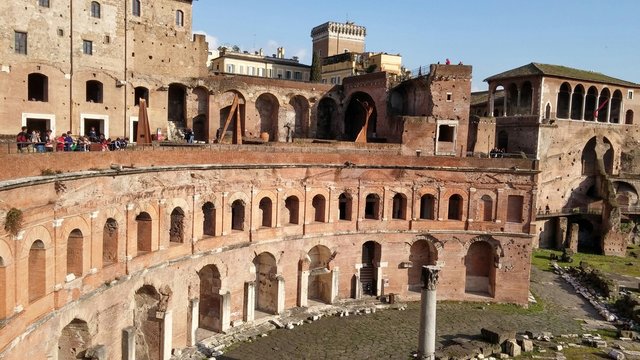 Ruins Of Trajans Market Against Sky