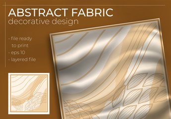abstract silk scarf creative hijab design with realistic mock up