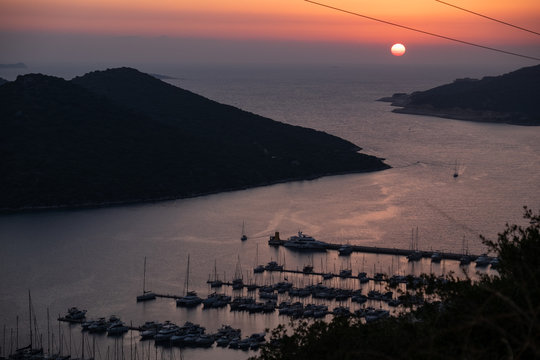 Sailboats on the sea cost