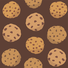 Seamless repeating pattern of cookies