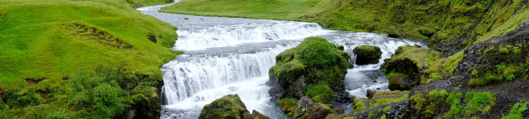 Waterfall and rocks