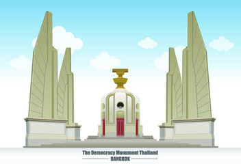 democracy bangkok thailand design vector illustration
