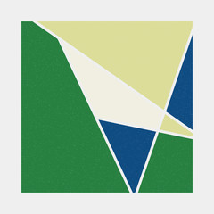 Mondrian style art colorful logo design illustration