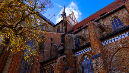 The St. Georgen church in Wismar, gothically mainline churches