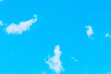 Bright clear blue sky in the afternoon with clouds background